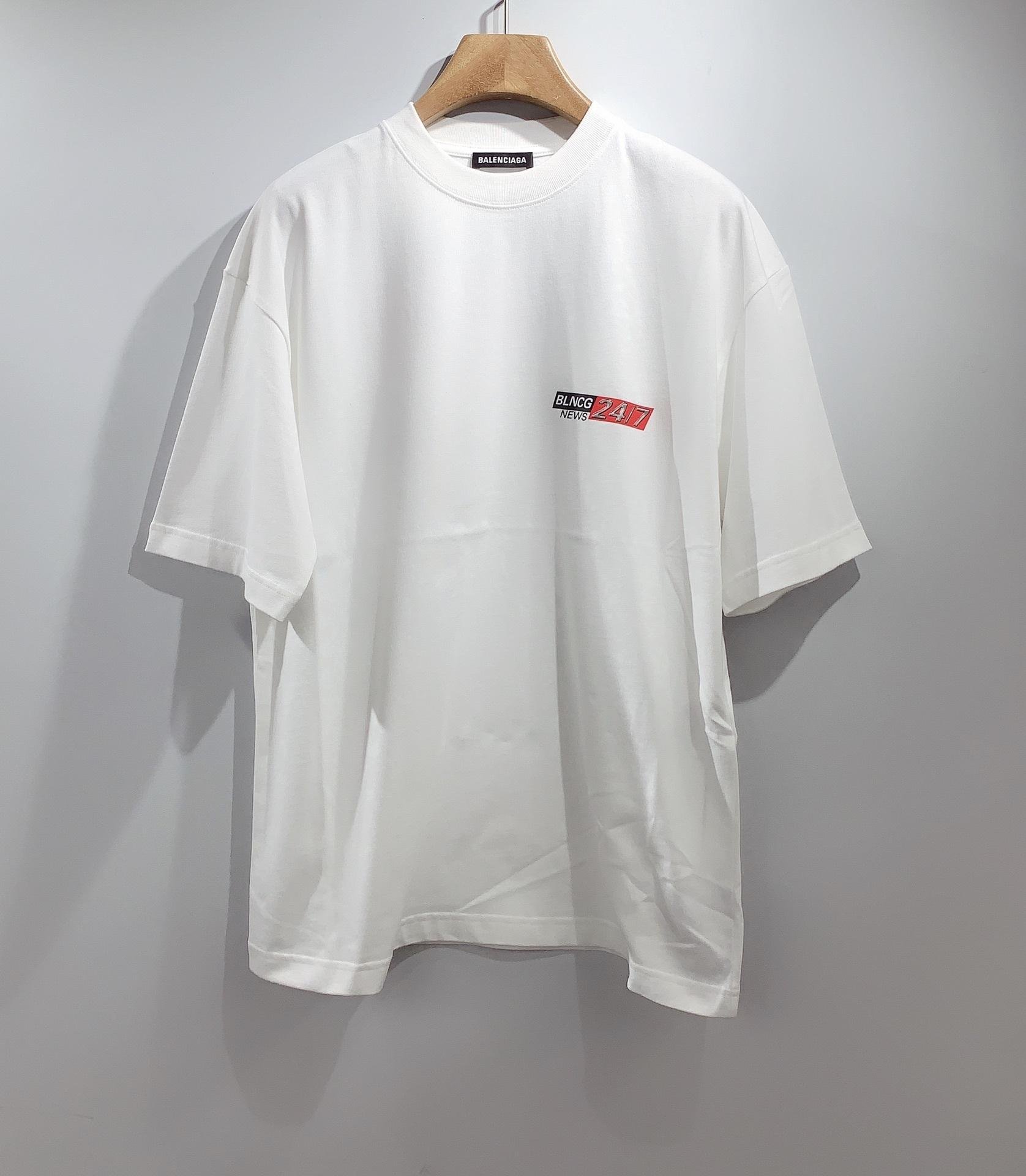 Balenciaga Blncg Printed T-Shirt in White for Men Lyst