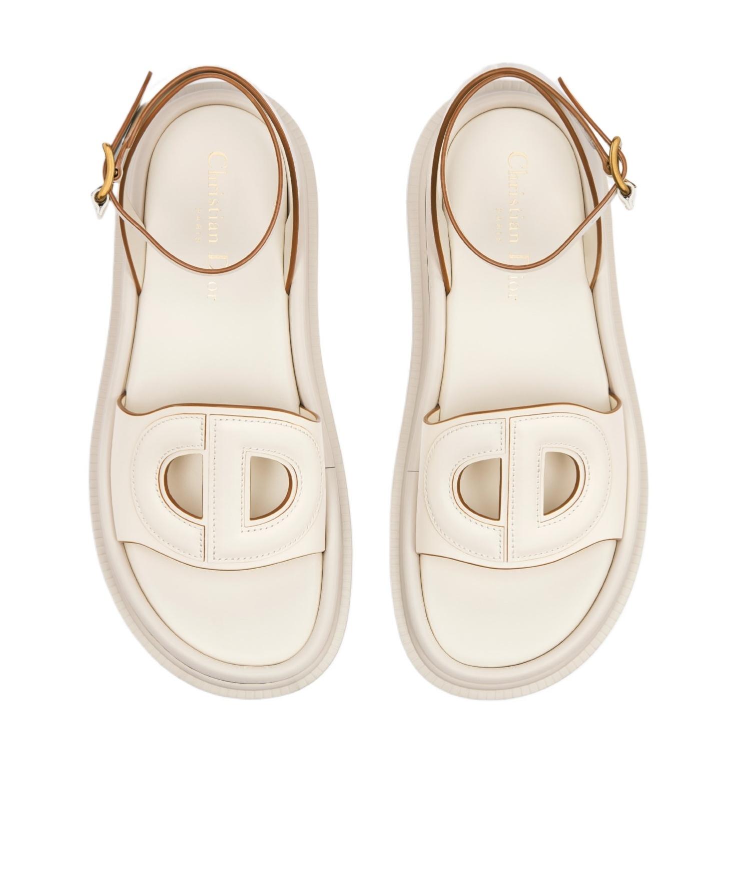 Dior D-Club ウェッジサンダル Dior D-Club Sandal in Natural | Lyst