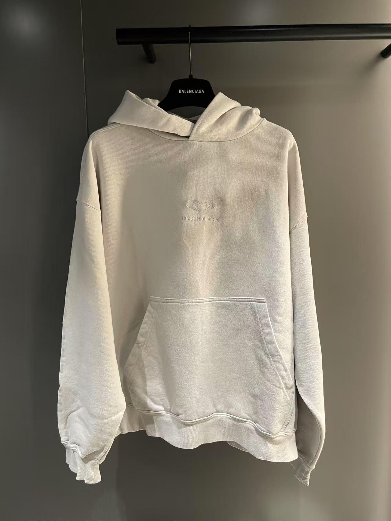 BALENCIAGA★Mens hoodie♦SALE値下げ★オシャレ！オススメ ホワイト の ウィメンズ Fashion Designer Pulled ジップアップ
