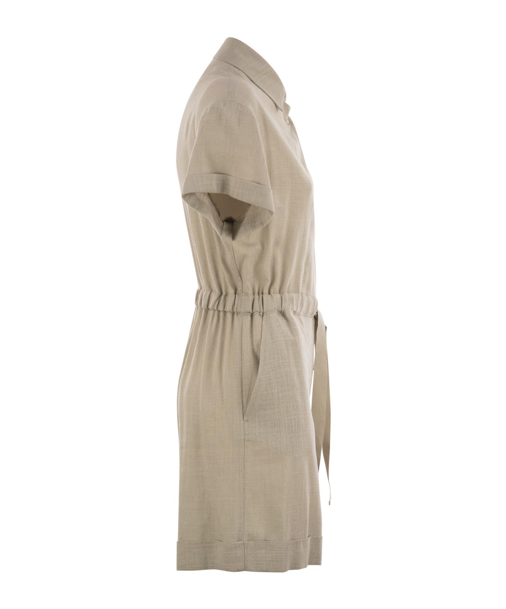 【送料&関税込】Herno Chemisier Jumpsuit With Drawstring Herno Chemisier Jumpsuit With Drawstring in Blue | Lyst