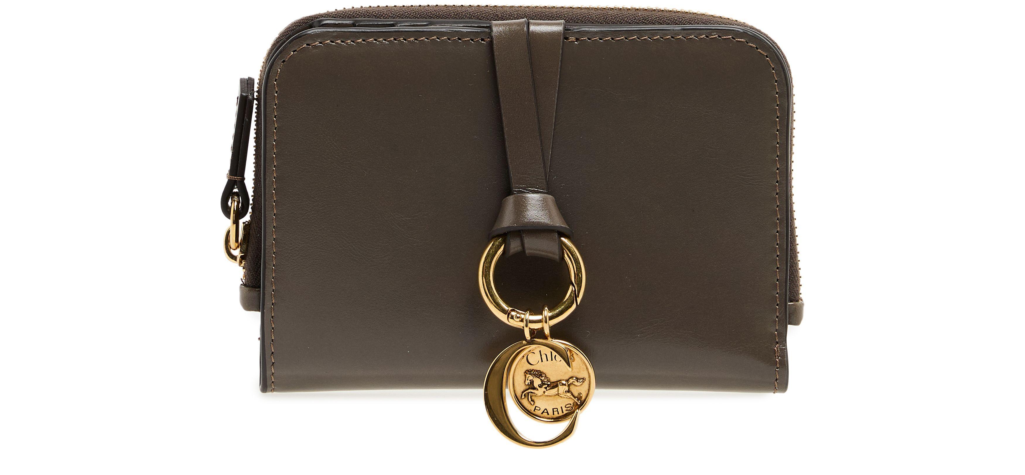【CHLOE】ALPHABET LONG WALLET Chloé Alphabet Zipped Long Wallet In Grained Leather in