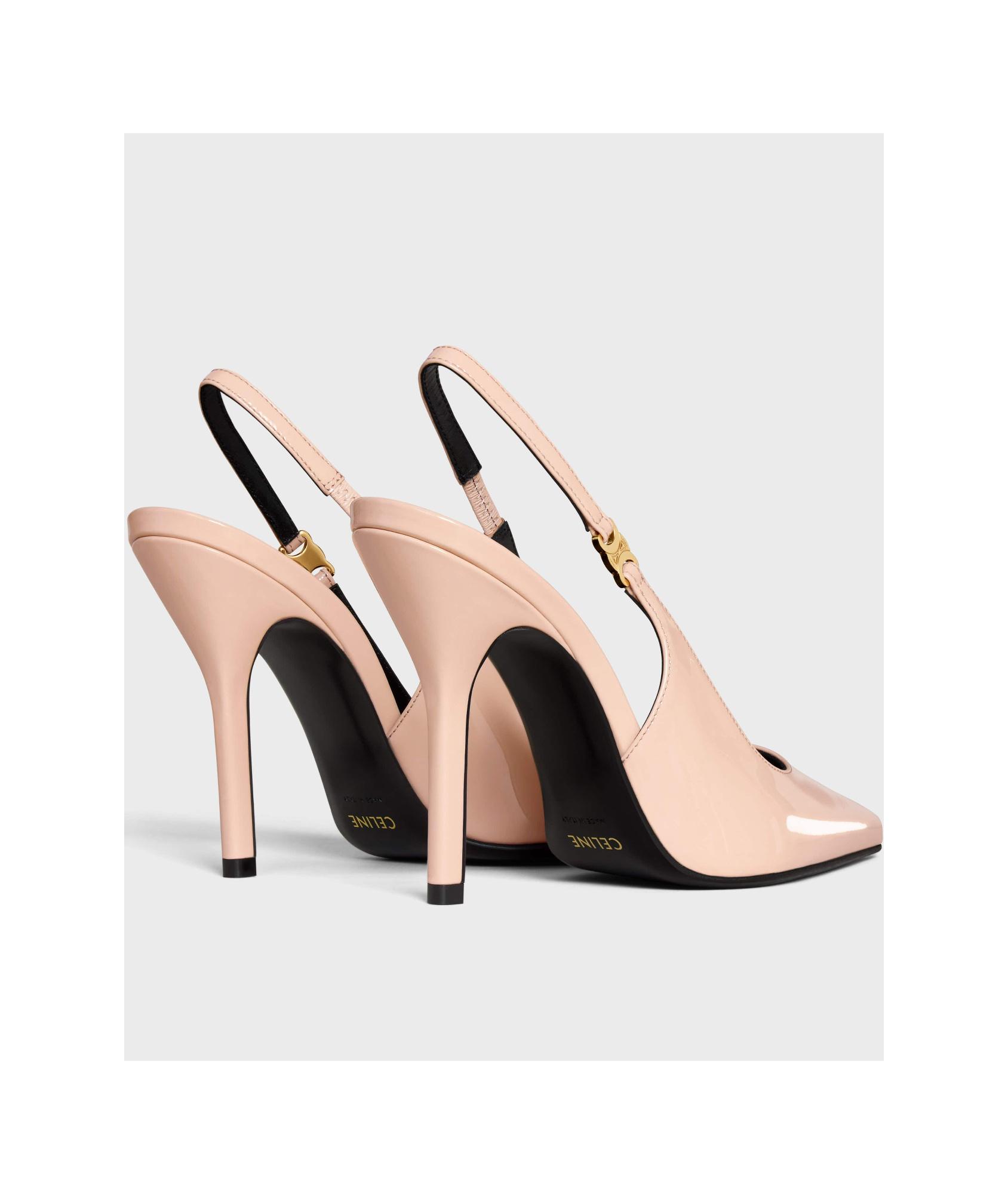Celine Judy Triomphe Stiletto Pump in White | Lyst