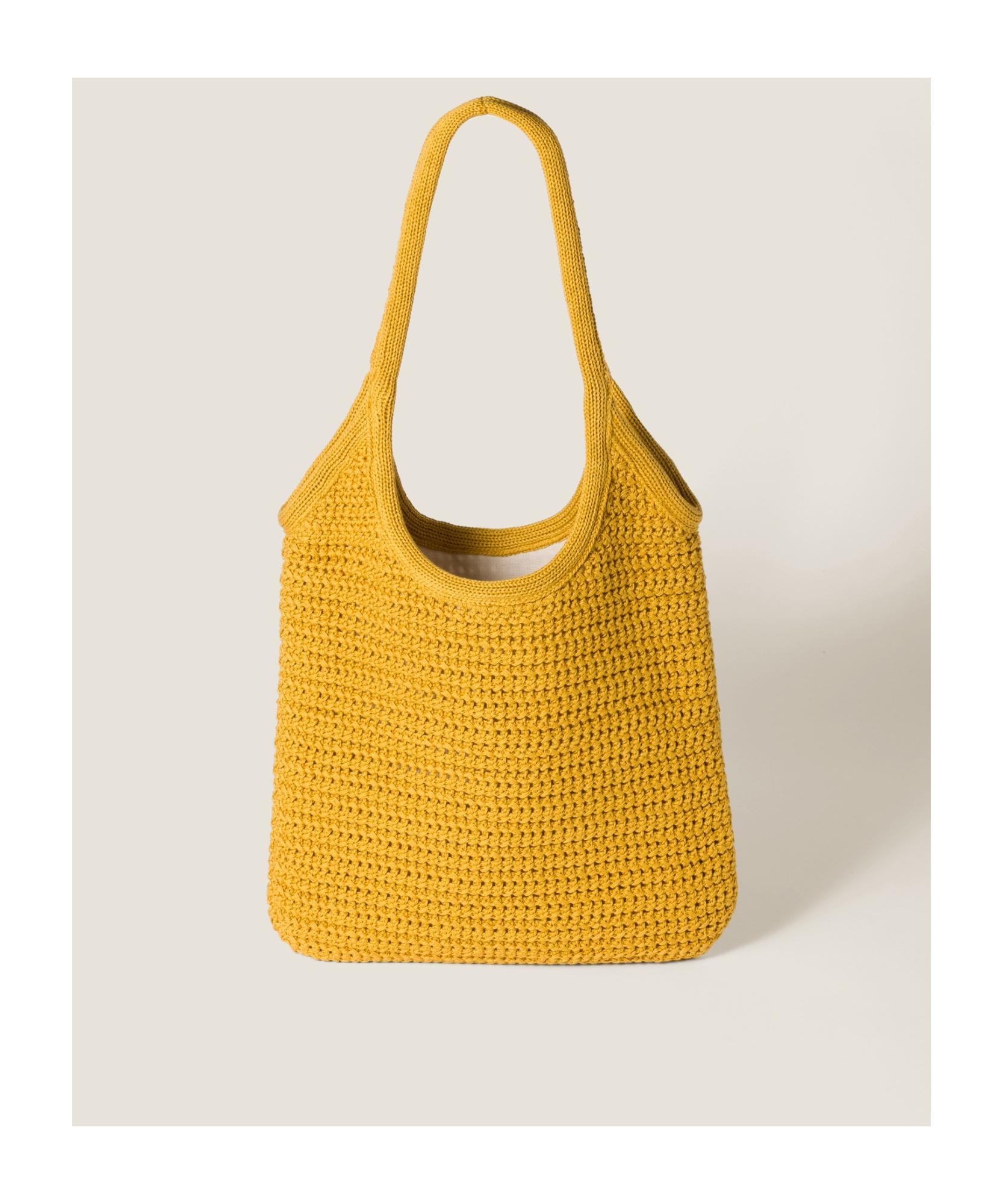 Miu Miu Ivy Raffia-Effect Woven Tote Bag in Yellow | Lyst