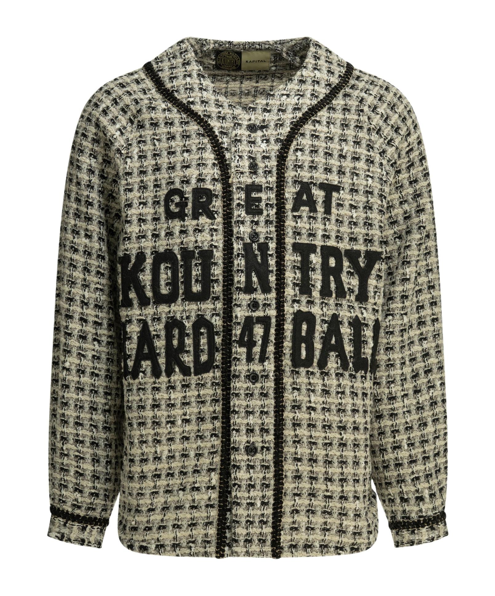 Kapital Long-Sleeved Tweed Cardigan in Grey for Men | Lyst UK