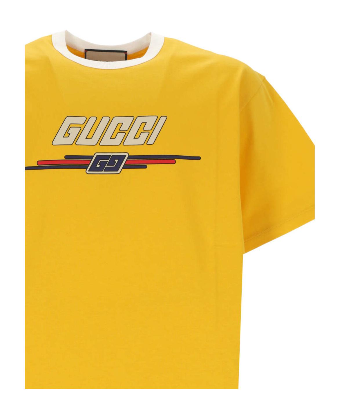 Gucci Interlocking-G Cotton T-Shirt in Yellow for Men | Lyst