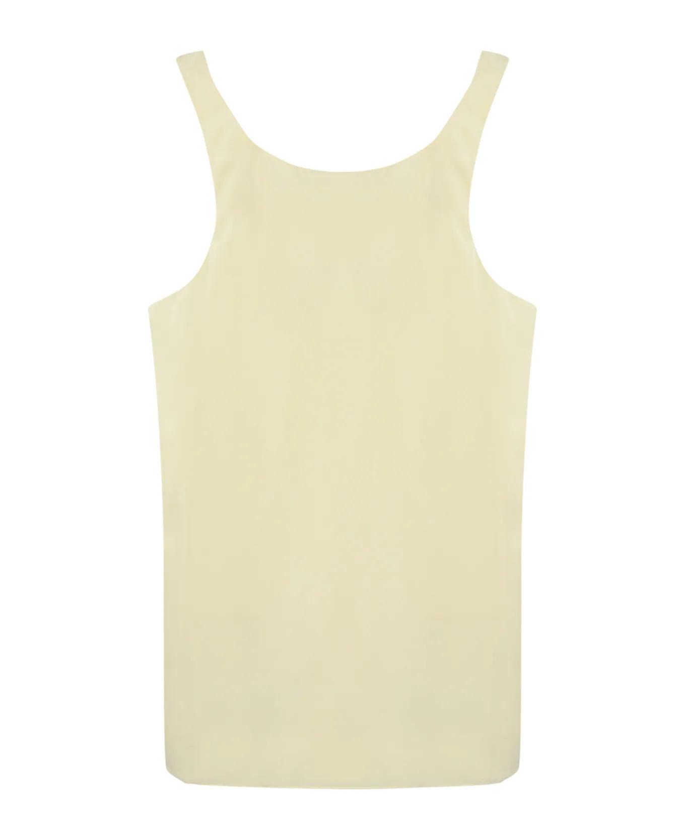 Tシャツ・カットソー PHILOSOPHY DI LORENZO SERAFINI Woman T-Shirt Yellow Cream Philosophy di Lorenzo Serafini Women's Cropped Stripe T