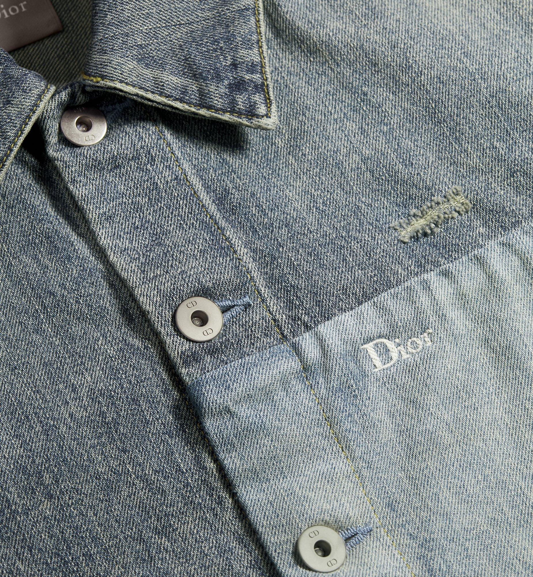 Dior Homme Patchwork Effect Overshirt in Blue for Men | Lyst
