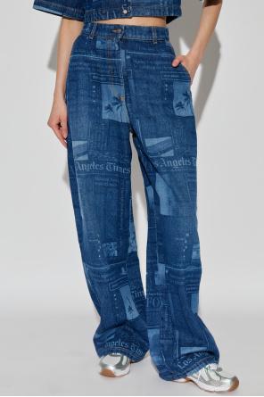 デニム・ジーパン PALM ANGELS Women Denim Pants PWYB030F23DEN00210601060 GRAY Palm Angels Outlet: denim jeans - Black | Palm Angels jeans