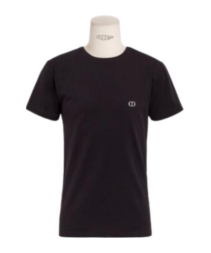 Dior｜SHORT-SLEEVED ROUND NECK T-SHIRTS (343J696C0554 18 Christian Dior Couture T-Shirt, Relaxed Fit Black Cotton
