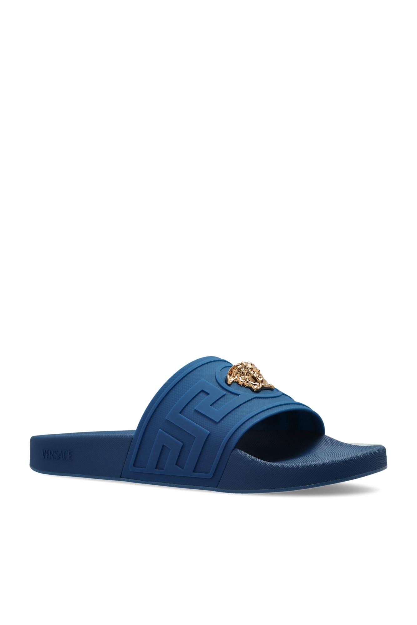 Versace slip ons Versace Metallic leather Medusa slip-ons - Gold  main image 4