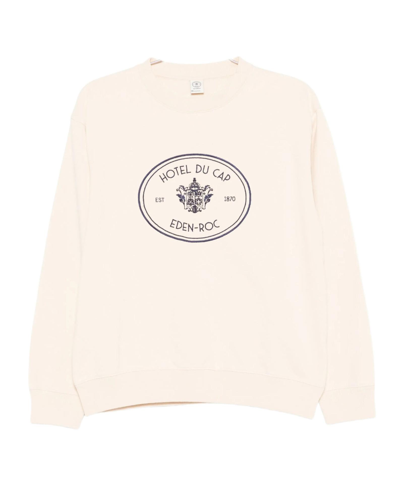 スウェット・トレーナー Sporty & Rich Wellness Logo Print Sweatshirt CR652HG Sporty & Rich Wellness crew-neck Cotton Sweatshirt | Blue