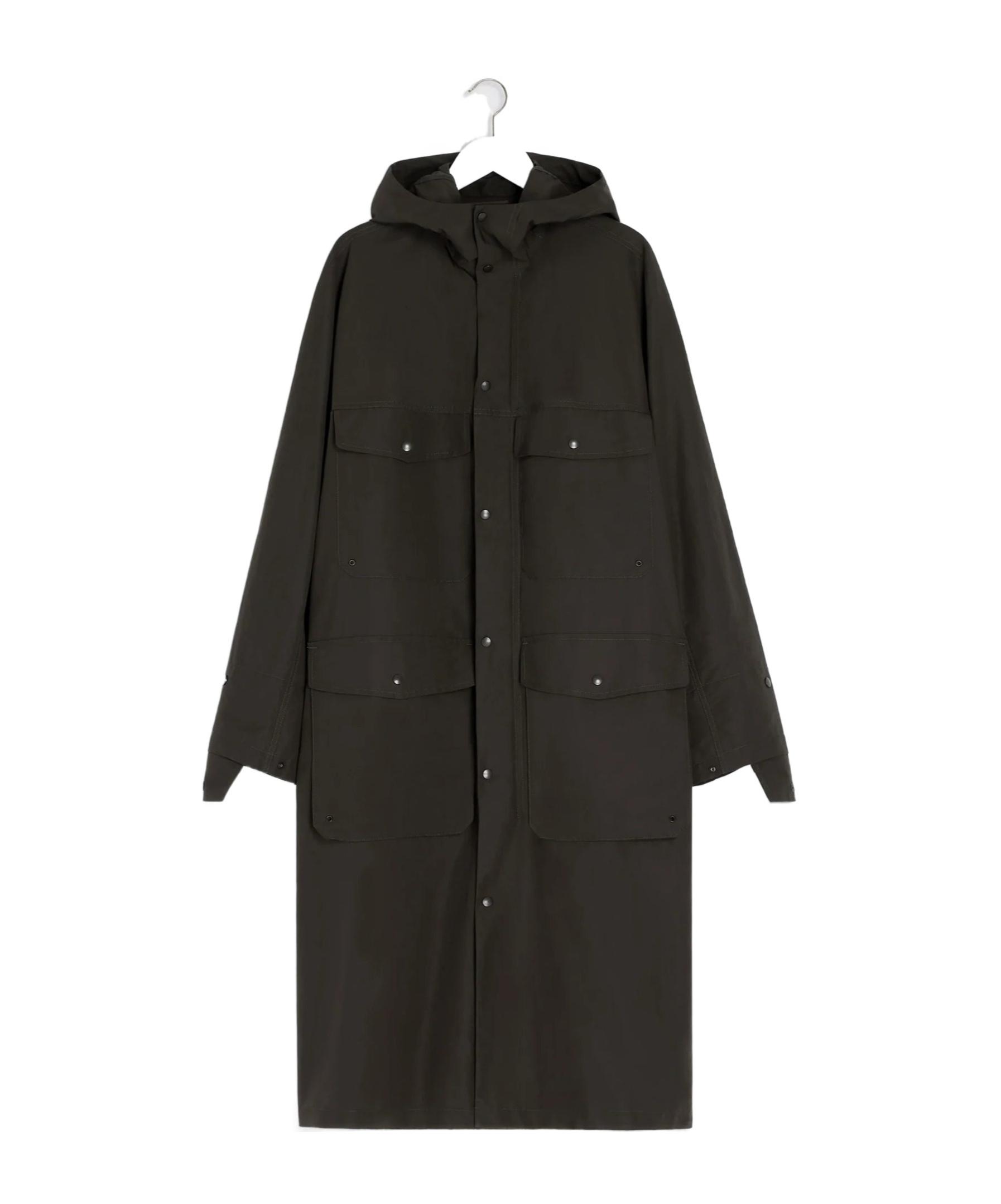 Lemaire Pocket-Detail Hooded Raincoat in Black for Men | Lyst