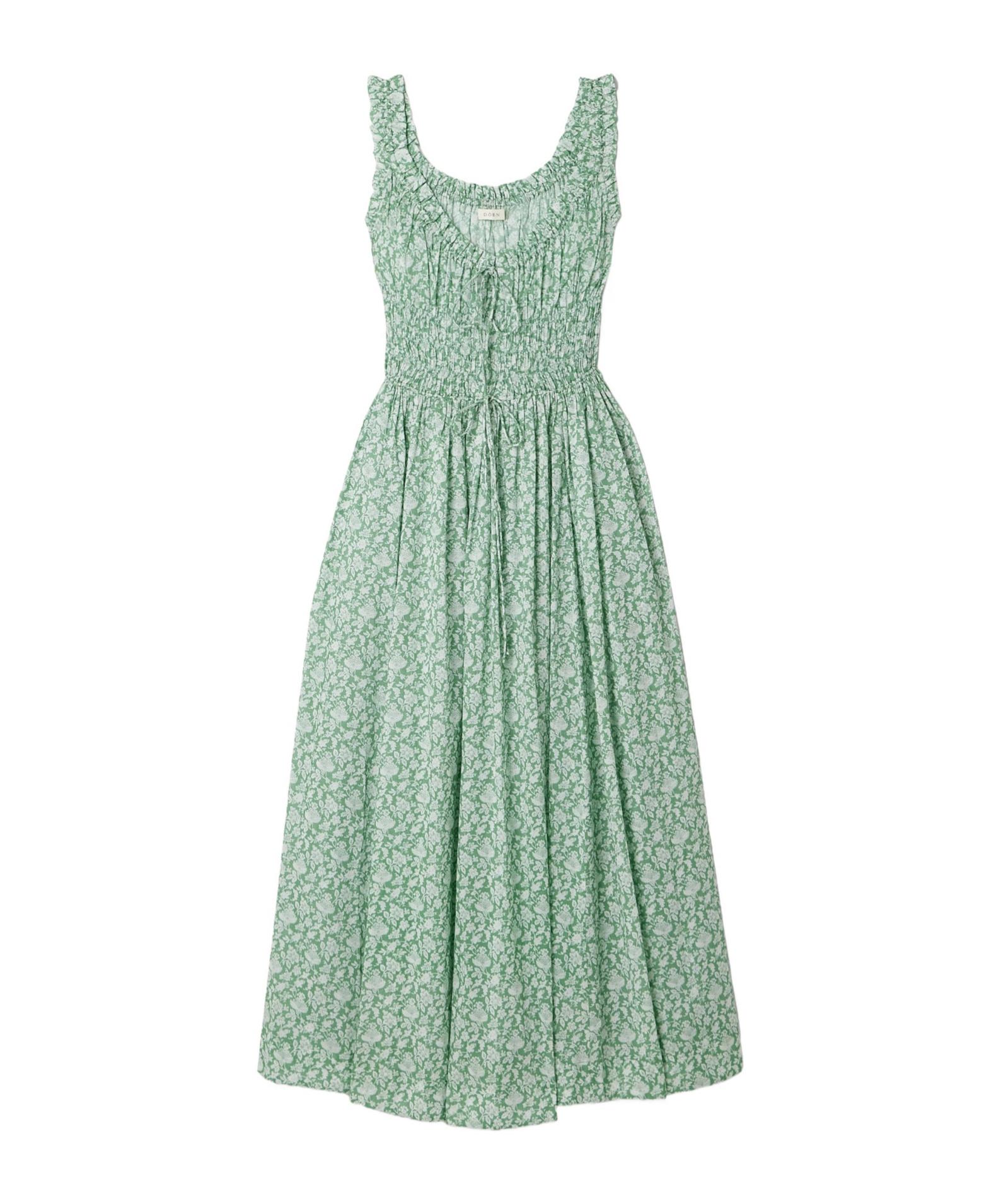 green emerald velvet dress Nevara Dress - Green Tea main image 0