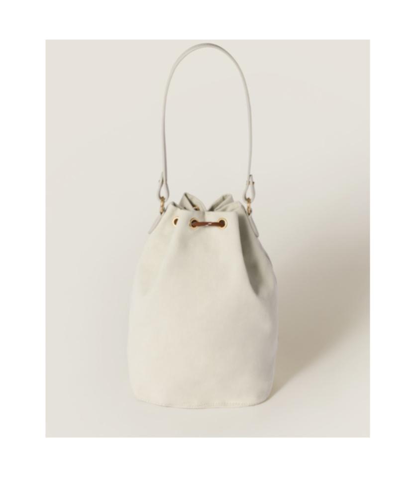 Miu Miu Gabardine Sachet in White | Lyst