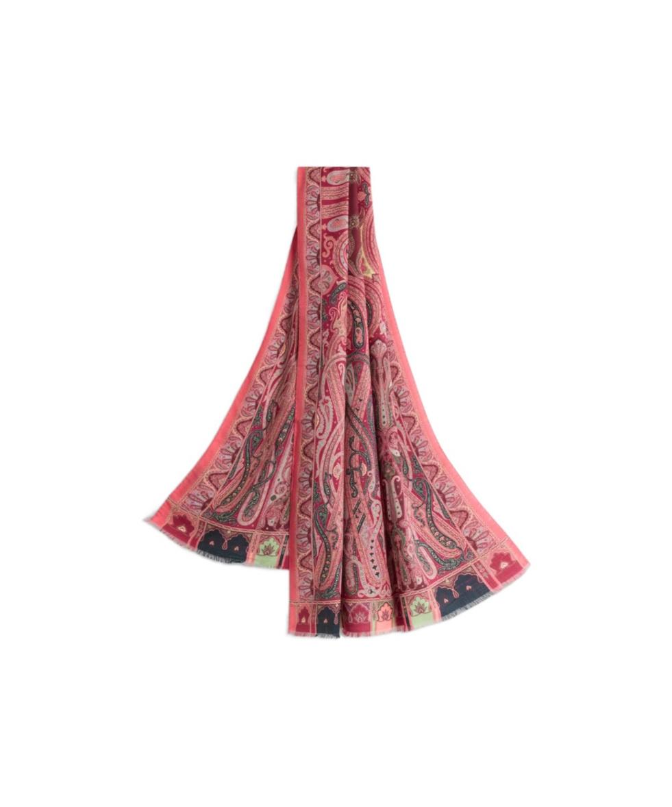 マフラー・ストール ETRO SS24 PRINTED PLEATED STOLE (WAXA0011 AS257X0800) Etro Scarves & Accessories at Neiman Marcus