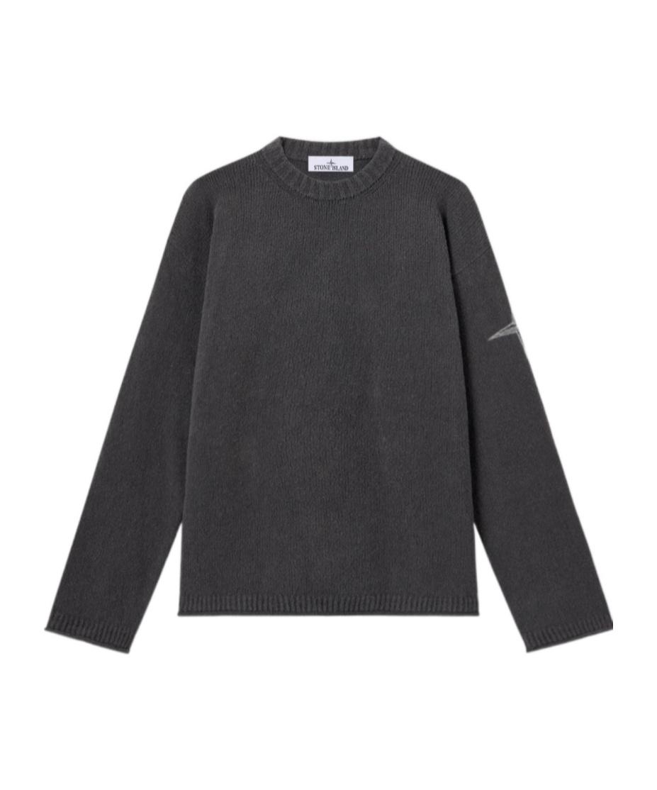 Stone Island Loose-Fit Crewneck Jumper With Needle-Punched Star in