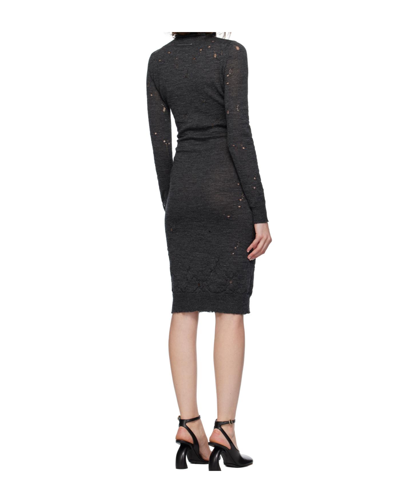 ワンピース Mm6 Maison Margiela Long Jersey Dress With Satin Inserts Mm6 Maison Margiela Long dress jersey satin inserts | The