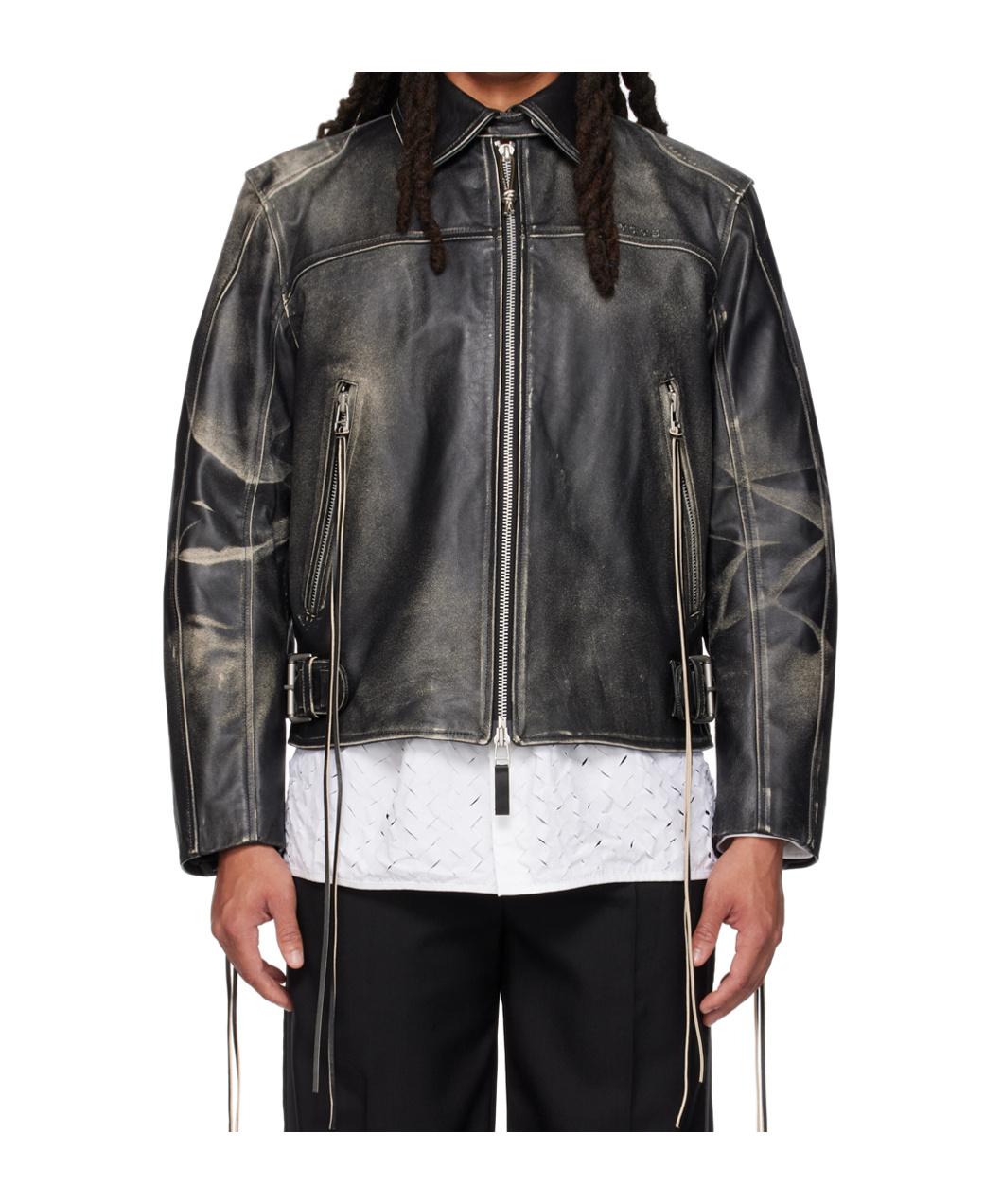ジャケット・アウター eytys flux leather jacket SSENSE Exclusive Black Flux Leather Jacket by EYTYS on Sale