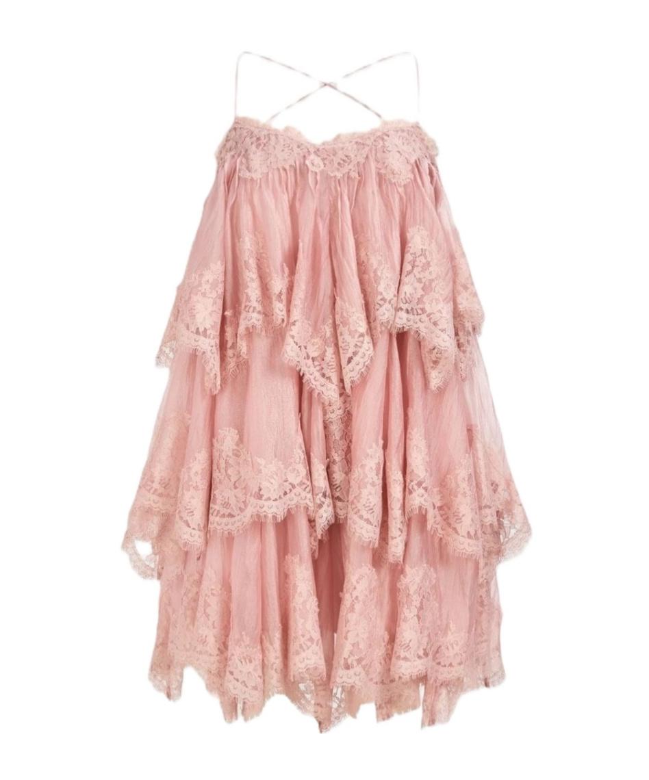 chinese dress ladies Soleil Blouson Lace Midi Dress | Black main image 1