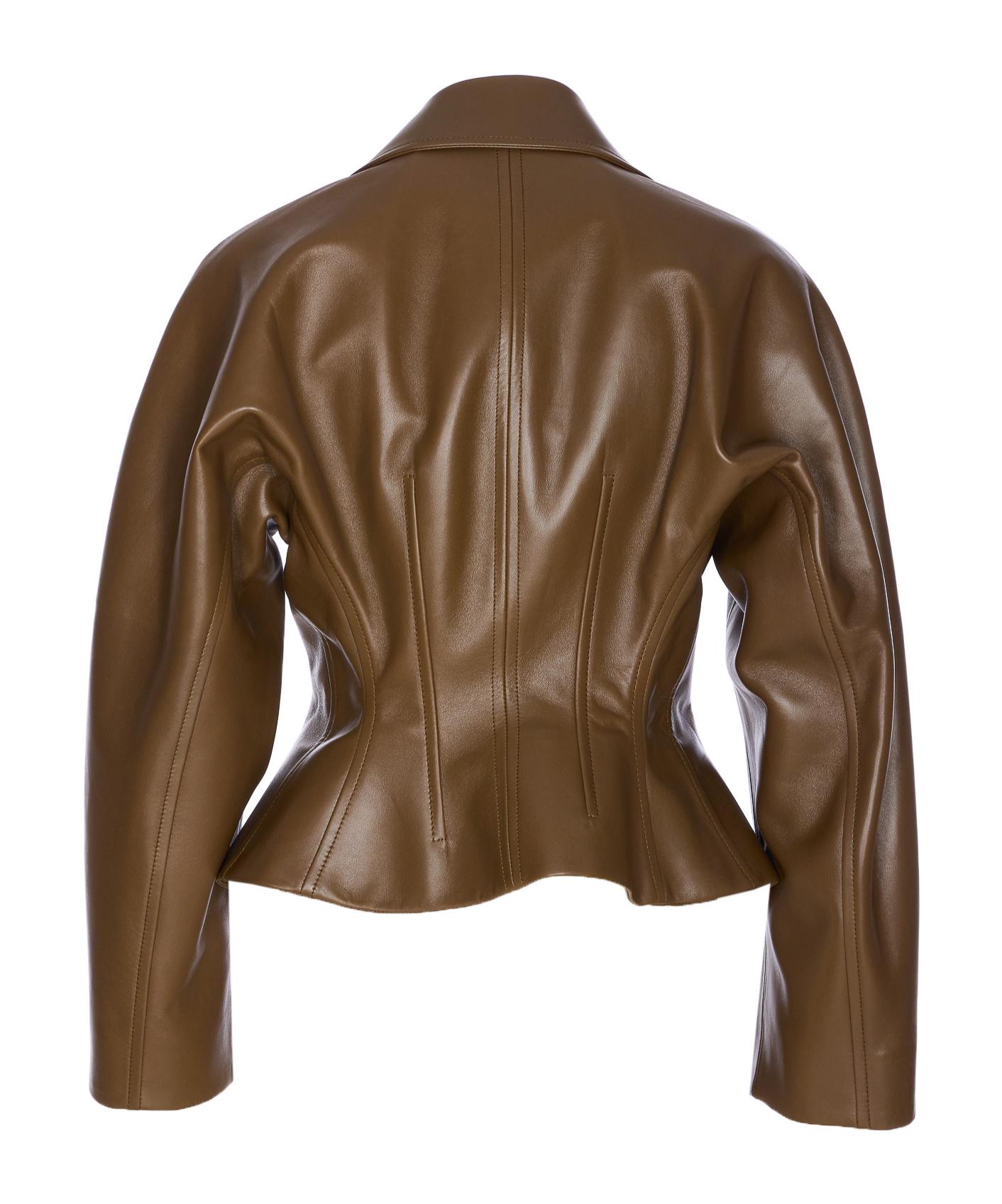 【BOTTEGA VENETA】Women Jackets Bottega Veneta Cropped Leather Jacket – Fashion Full Circle