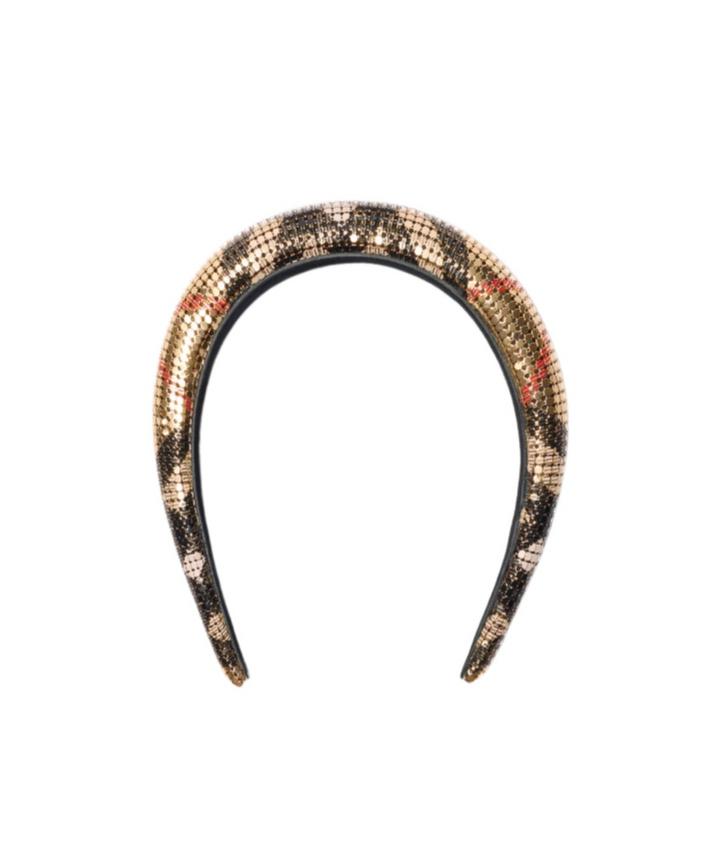 ??Burberry Black Check Thin Headband with Gold Logo Burberry Nova Check Headband for sale - eBay main image 4