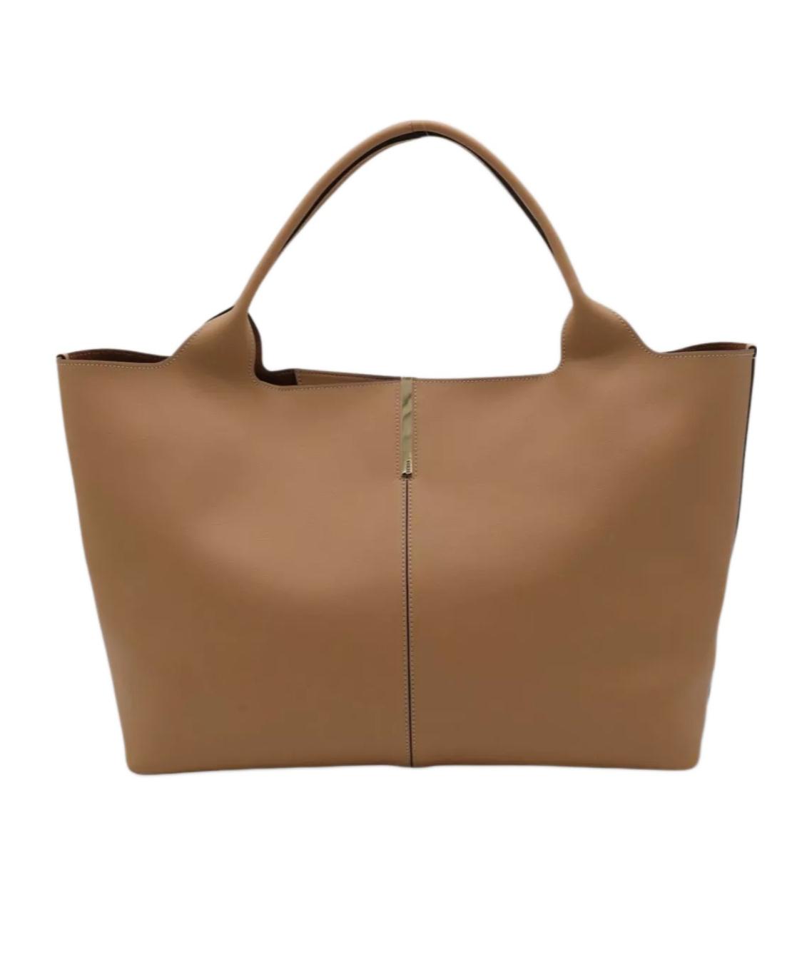 Tod's Logo Engraved Medium Shopping Bag in Brown | Lyst