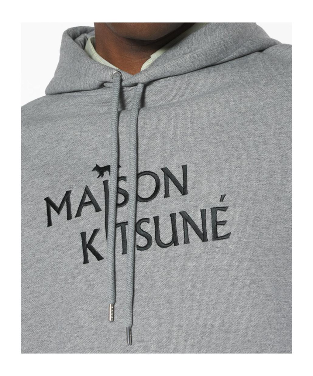 パーカー・フーディ MAISON KITSUNE Men Hoodies OM00309KM0001 H131 GREY FOX HEAD PATCH REGULAR HOODIE | Maison Kitsuné