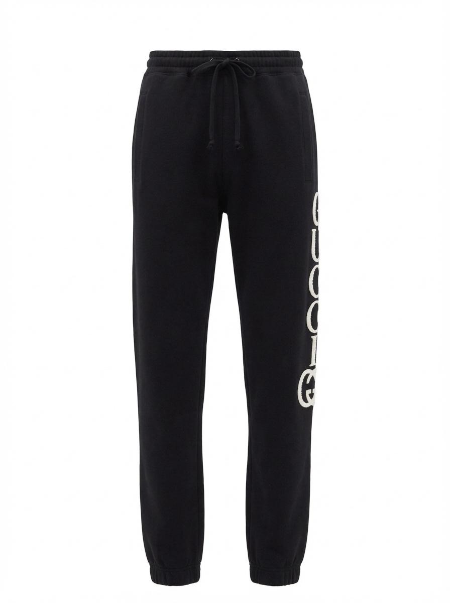 GUCCI SIDE LOGO PRINT DRAWSTRING SWEATPANTS BLACK サイズＭ 498252-X3Q37 Men's Gucci Sweatpants | Lyst