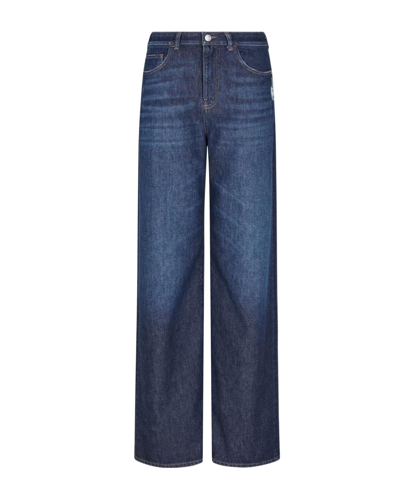デニム・ジーパン EMPORIO ARMANI Woman Jeans Denim EW001504AF12676 MB001 Emporio Armani Wide-leg jeans for Women | Online Sale up to