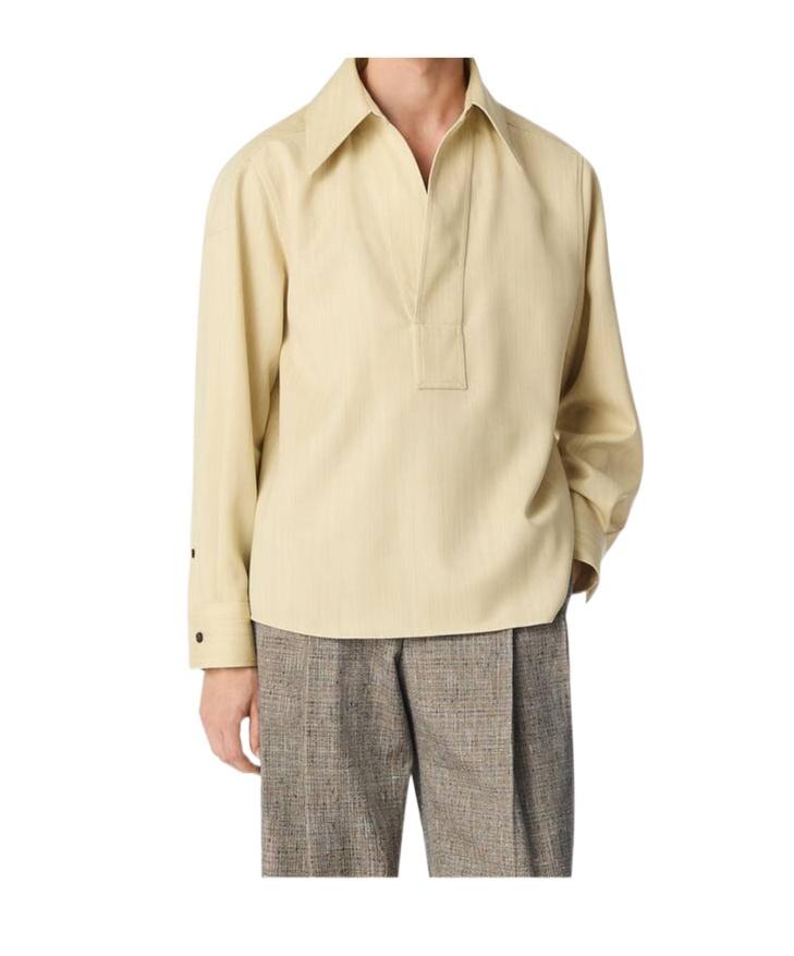 Bottega Veneta Subtle Chevron Shirt in Natural for Men | Lyst