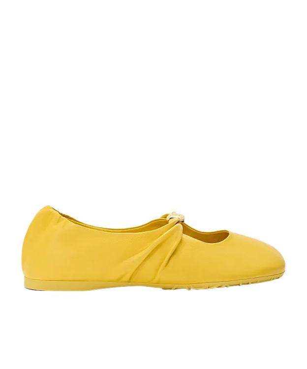 バレエシューズ LOEWE Pebble Soft Ballerina Shoes Pebble Soft ballerina in nappa lambskin Yellow - LOEWE