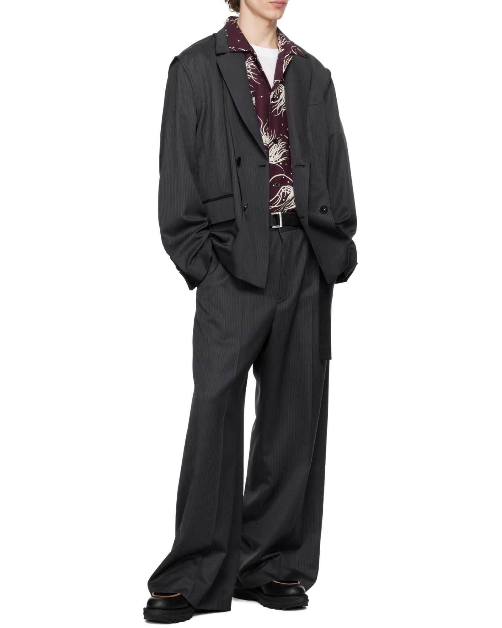 Sacai Pinstriped Blazer in Black for Men | Lyst
