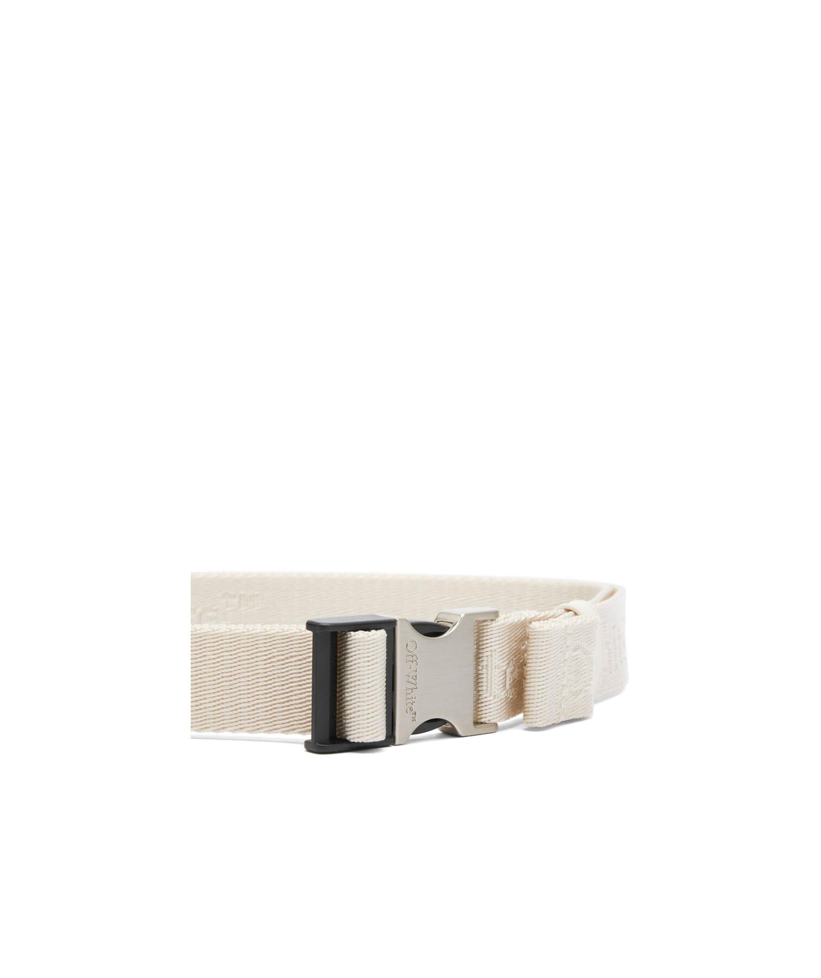 Off-White Beige Webbing Belt with Lime Logo Stretch Solid Color Webbing Club Belt main image 2