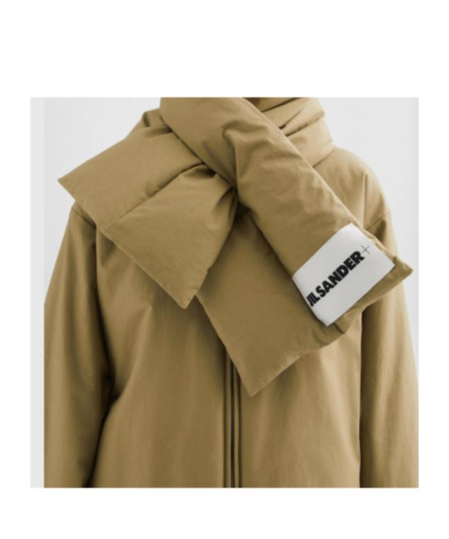 Jil Sander Down Scarf in Natural | Lyst