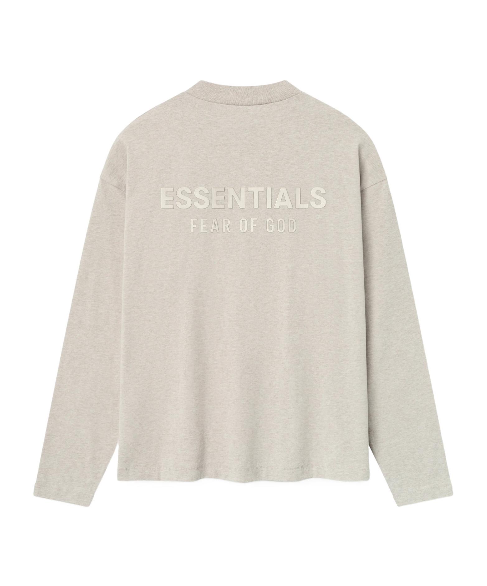 【FEAR OF GOD】CLASSIC FIT LONG SLEEVE T FEAR OF GOD ESSENTIALS - Men Classic Fit Long Sleeve T-Shirt
