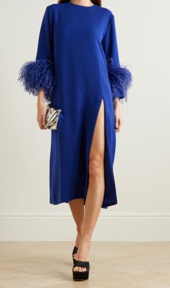 16 arlington blue dress MINELLI MIDI DRESS IN BABY BLUE CREPE, 12 - 16Arlington