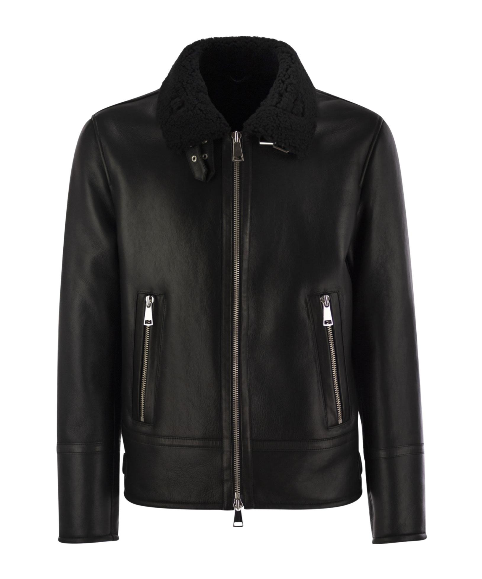 レザージャケット・コート DONDUP FW24 Loose shearling jacket (DJ648PL0516DXXX 430) Dondup Loose Shearling Jacket | italist