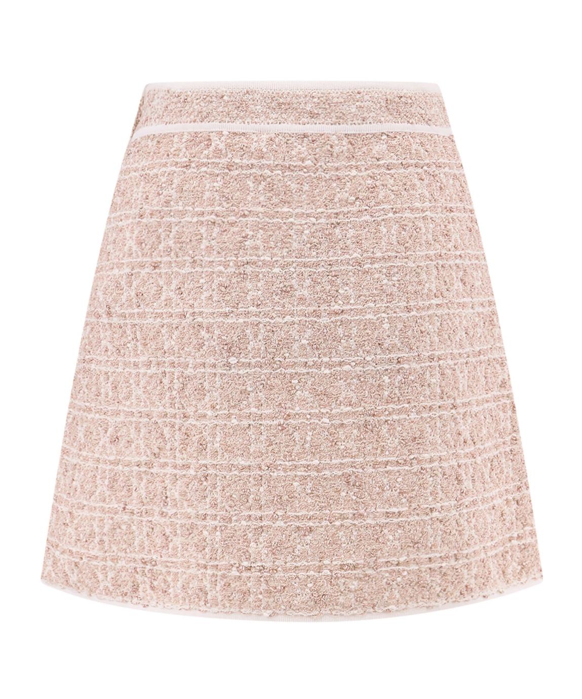 ミニスカート Dior Macrocannage Cotton Blend Tweed Mini Skirt Macrocannage Miniskirt Gray Cotton-Blend Tweed Knit with