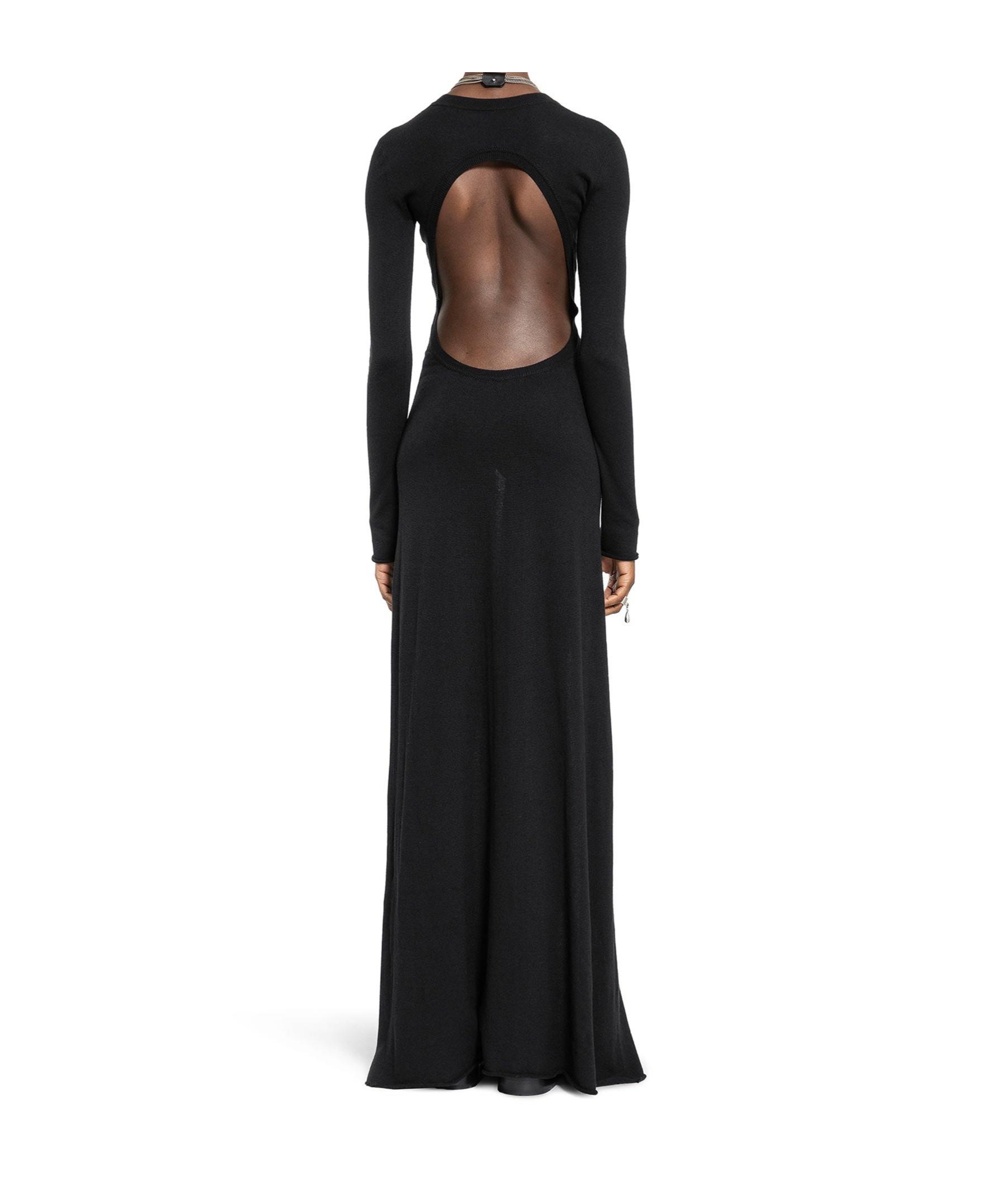 Ann Demeulemeester Eva Long-Sleeve Cut-Out Maxi Dress in Black | Lyst