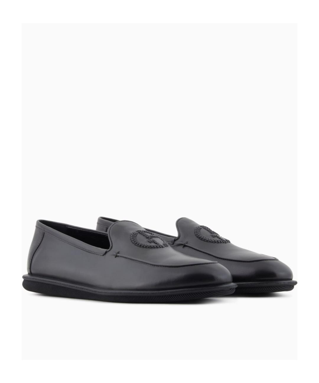 Giorgio Armani Almond Toe Slip-On Loafers in Blue for Men | Lyst