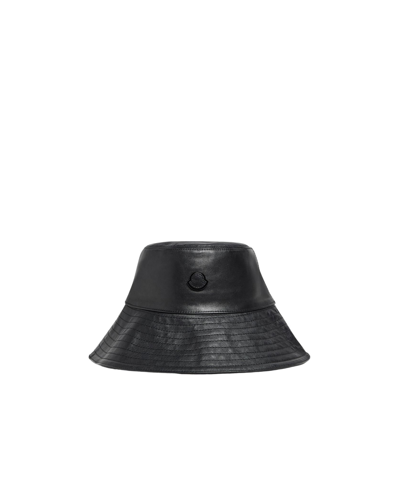 Moncler X Ee72 By Edward Enninful Leather Bucket Hat in Black | Lyst
