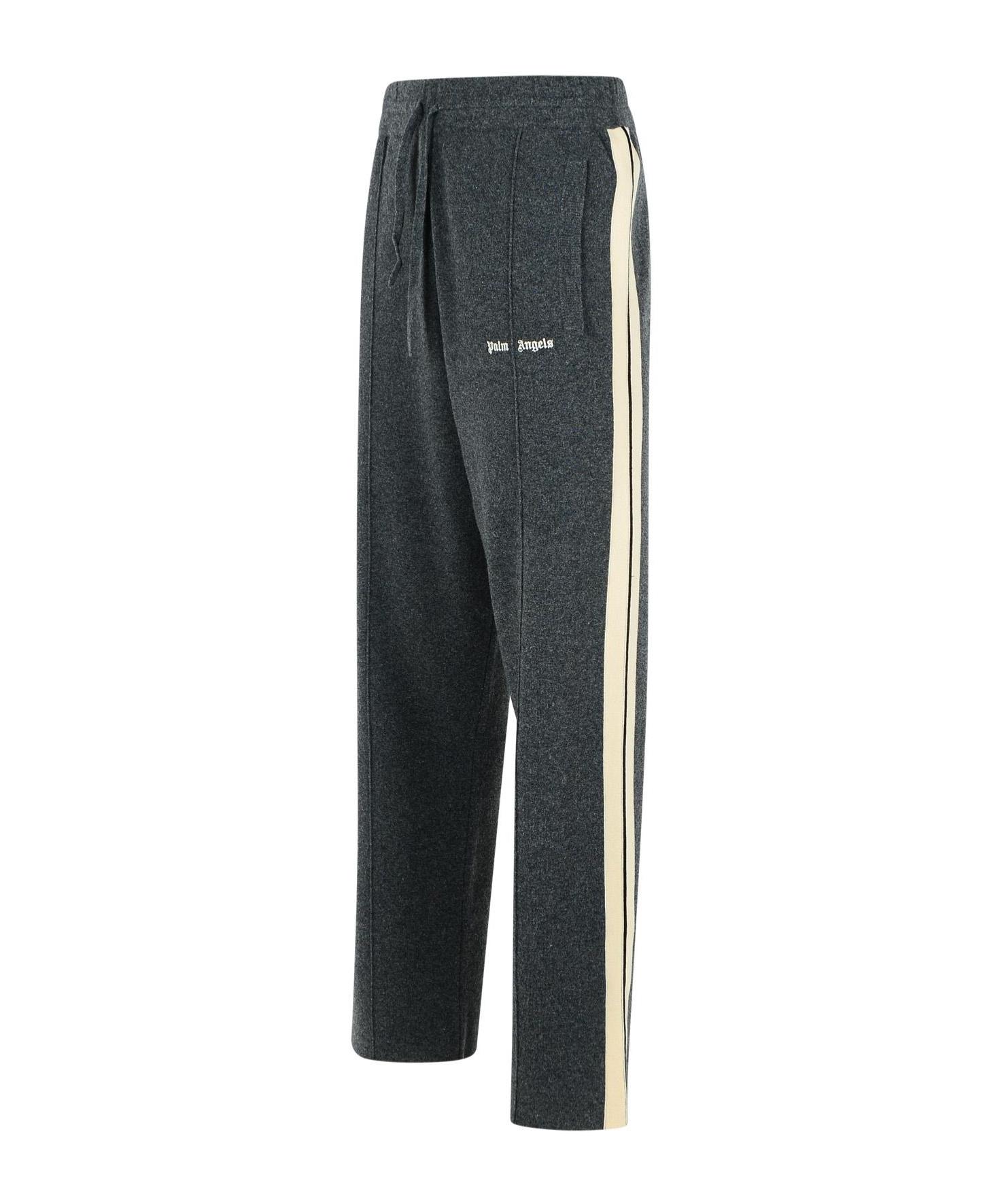 【関税&送料込】Palm Angels Wool Pants PALM ANGELS Logo Wool Track Pants Grey – MAISONDEFASHION.COM