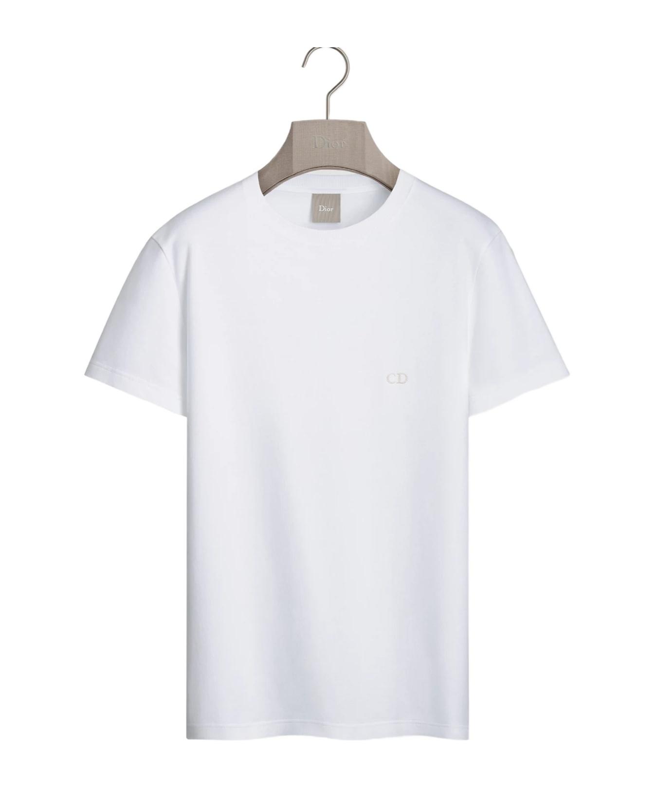 Tシャツ(半袖+袖なし) c30 Christian Dior Embroidered Emblem Short Sleeve T-Shirtu02t Christian Dior Pre-Owned 2004 Graphic Embroidery short-sleeves T