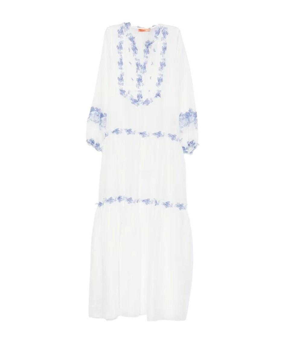 sachin and babi light blue dress Zara white floral maxi main image 1