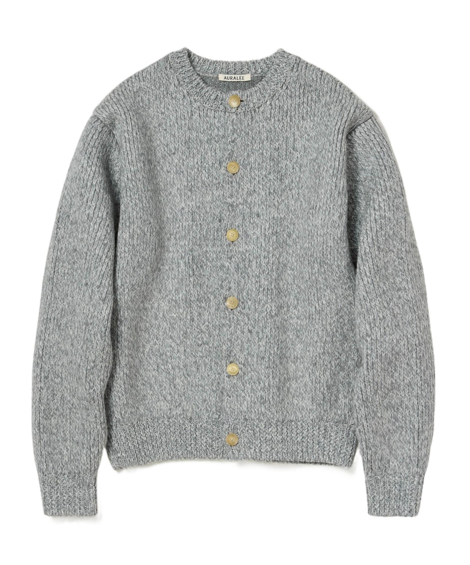 トップス Auralee WOOL ALPACA LOW GAUGE CARDIGAN auralee-Cardigan-Double-Faced-