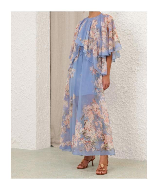 zimmermann dress purple flowers Zimmermann Dawning Maxi Dress