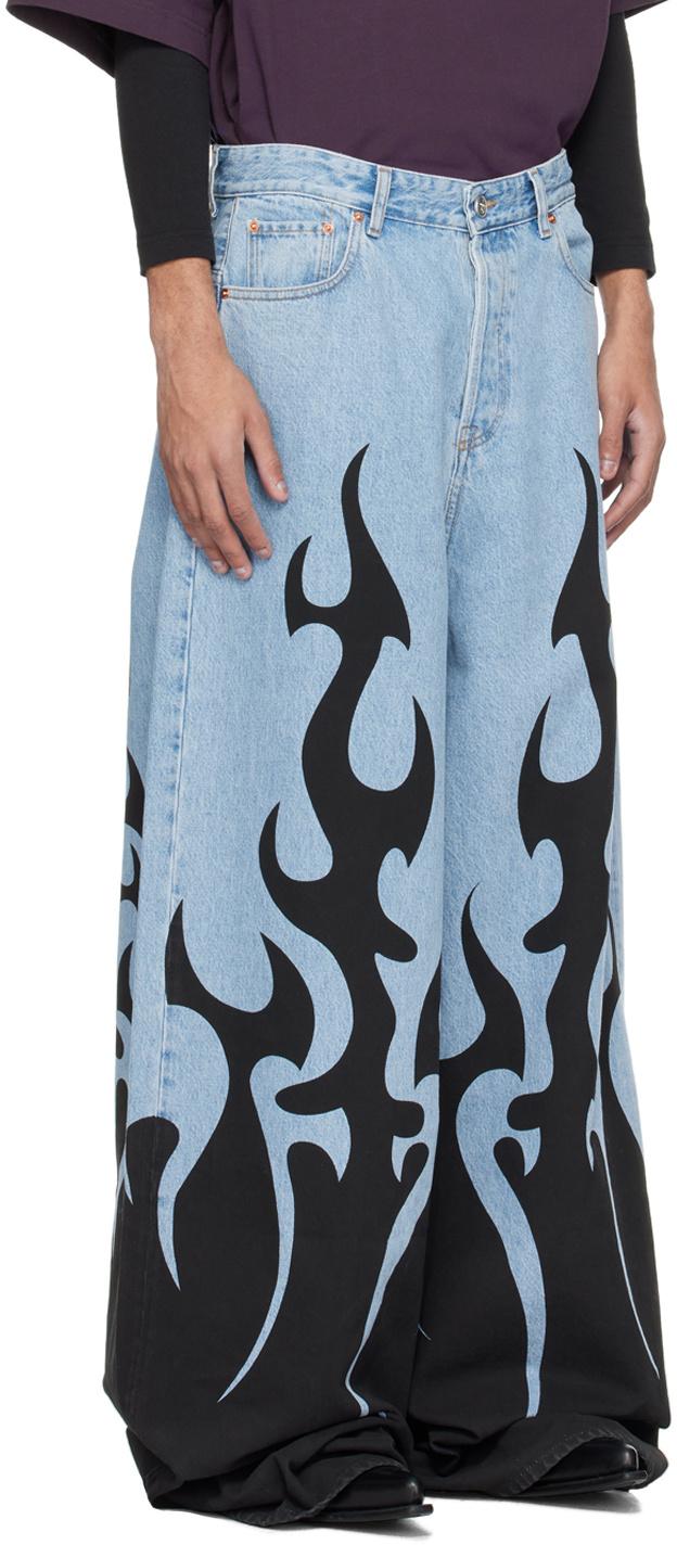 Vetements Fire Big Shape Jeans in Blue | Lyst