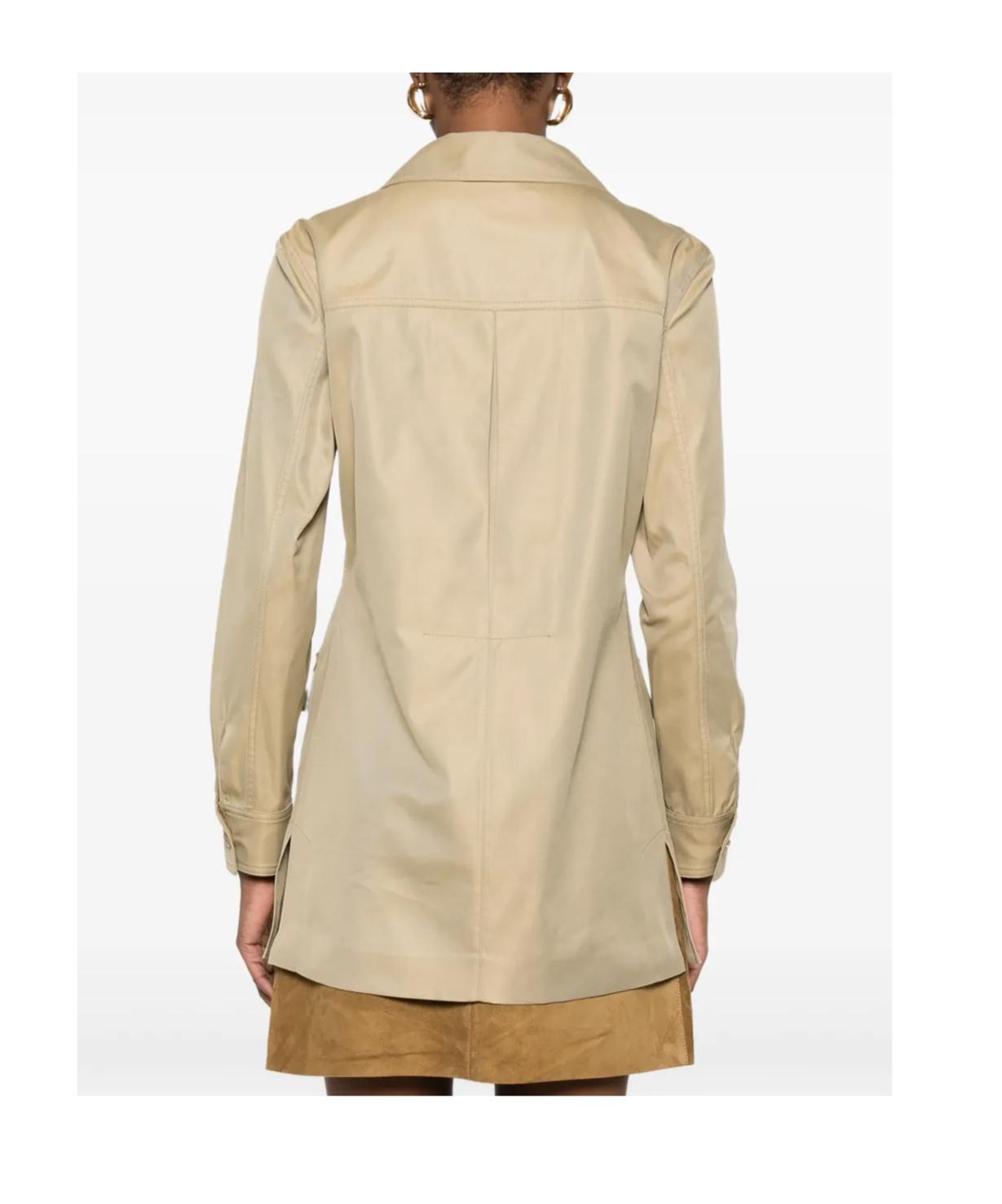 コート Tom Ford Twill Blouse Tom Ford - Chalk Fluid Twill Trench Coat | Mitchell Stores
