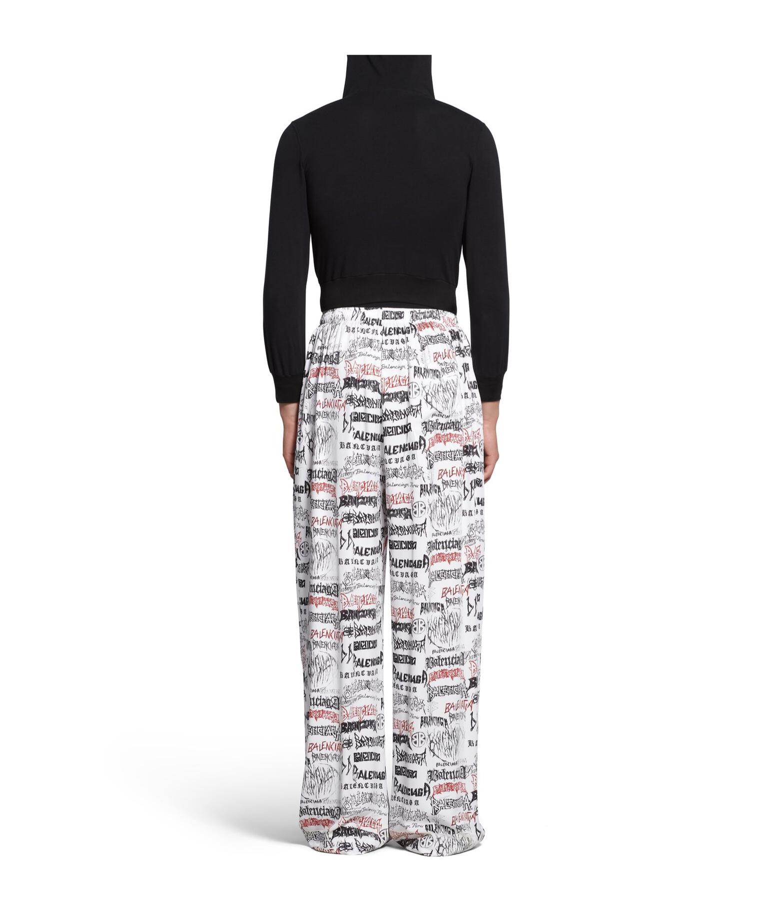 Balenciaga Diy Metal Allover Pyjama Casual Pants in White