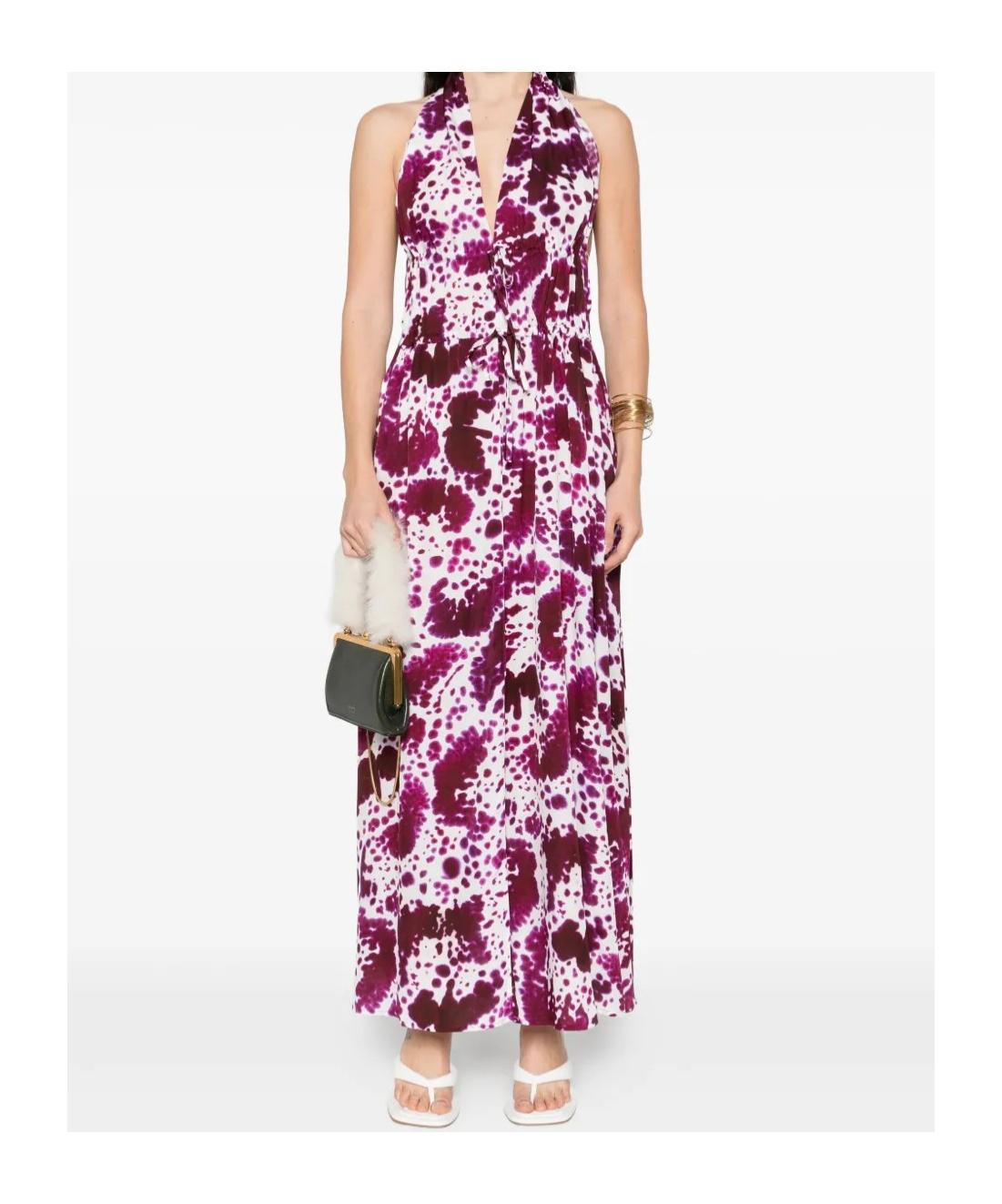 Dries Van Noten Halter Neck Dress in Purple | Lyst